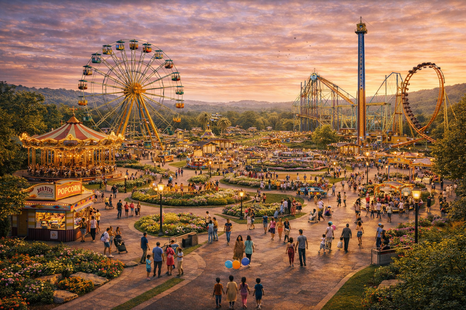 Govinda spiritual amusement park with cultural rides and immersive exhibits