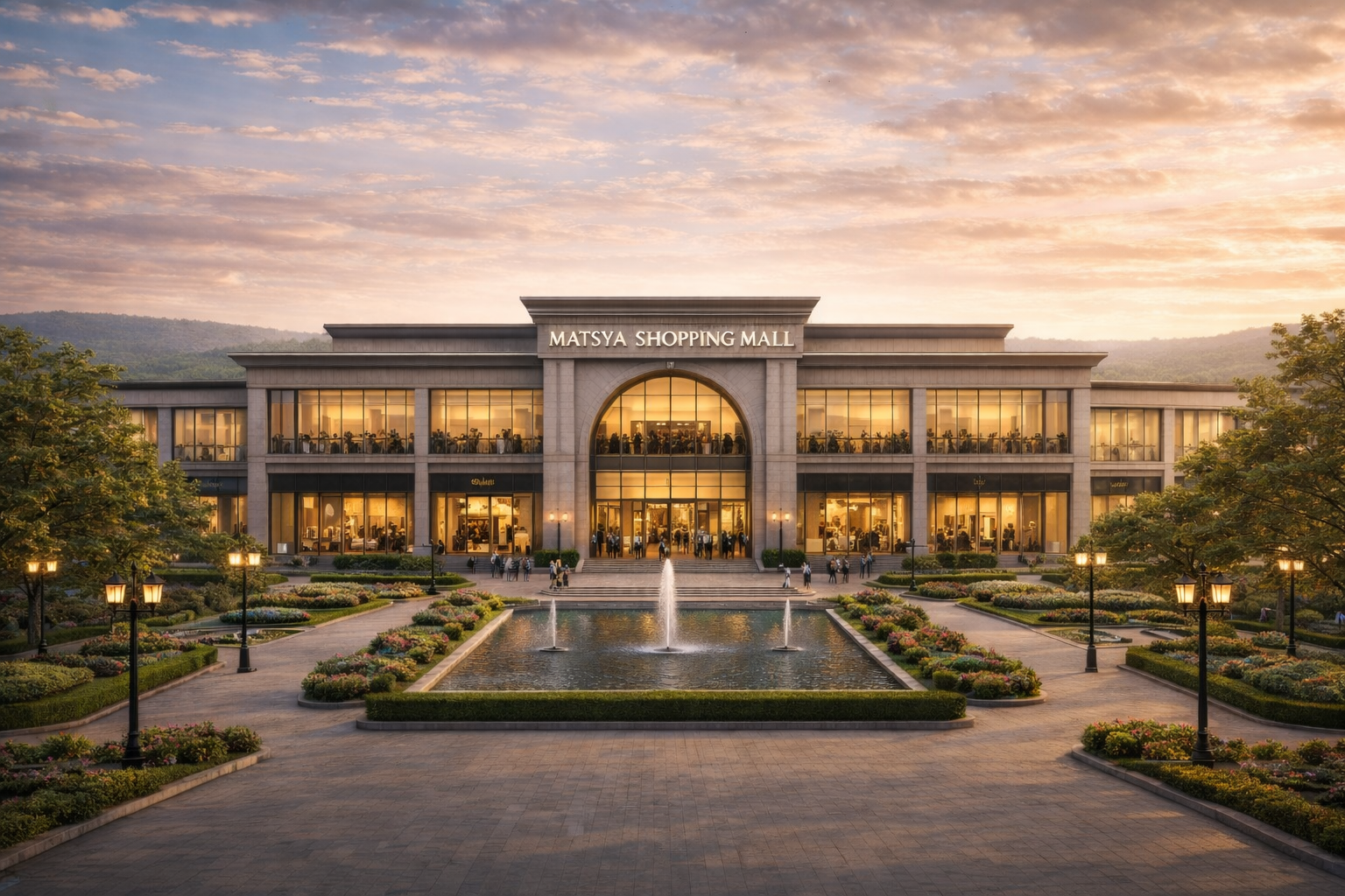 Mathsya shopping mall with spiritual cultural retail and family amenities