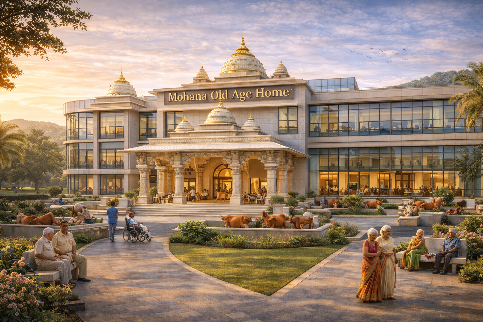 Mohana orphanage campus with child-friendly courtyards and learning rooms