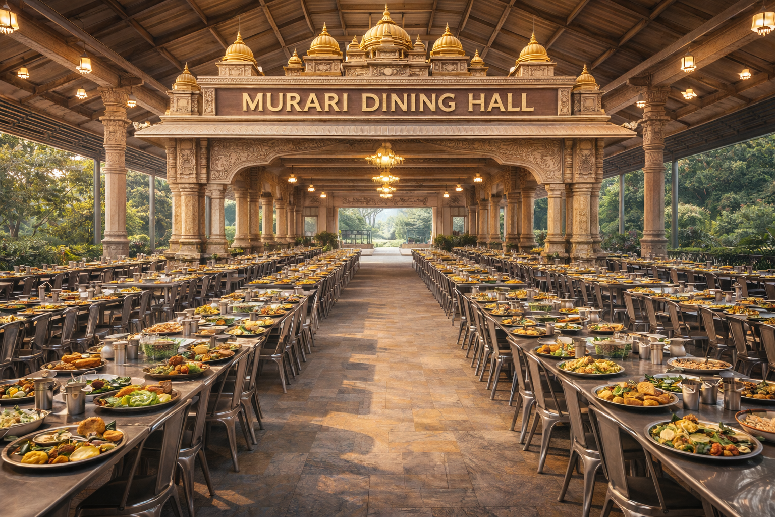 Murari annadana hall serving satvik meals for pilgrims